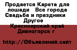 Продается Карета для лошади - Все города Свадьба и праздники » Другое   . Красноярский край,Дивногорск г.